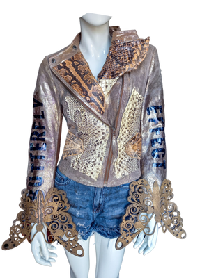 Schlangenleder Jacke BUTTERFLY EFFECT