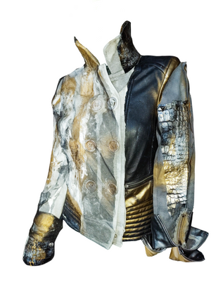 Upcycling Lederjacke WOLF