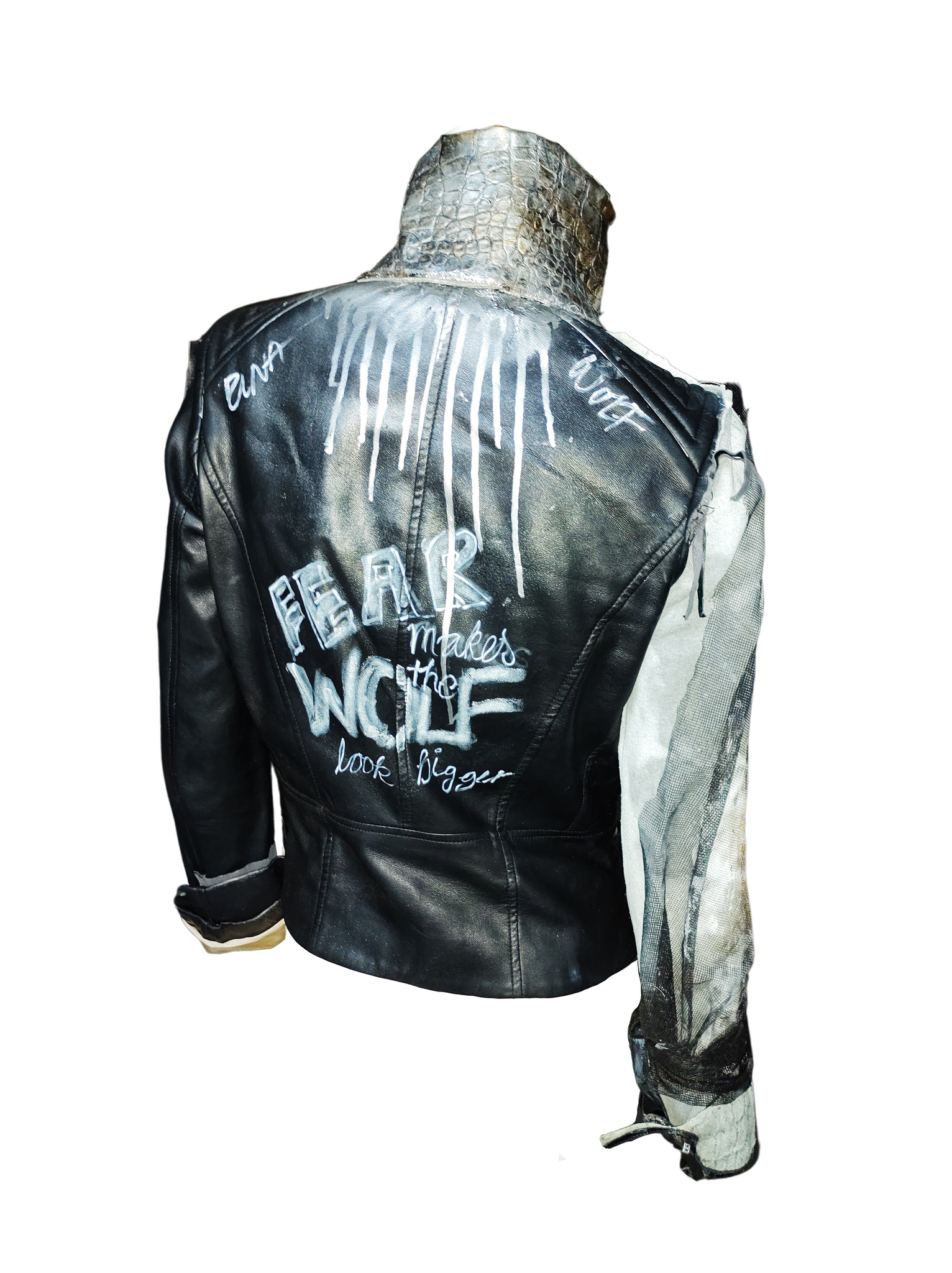 Upcycling Lederjacke WOLF